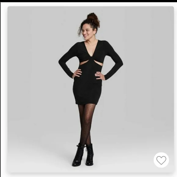 Xhilaration Dresses | Nwt Black Metallic Bodycon Dress | Color: Black | Size: M | Erikam617'S Closet